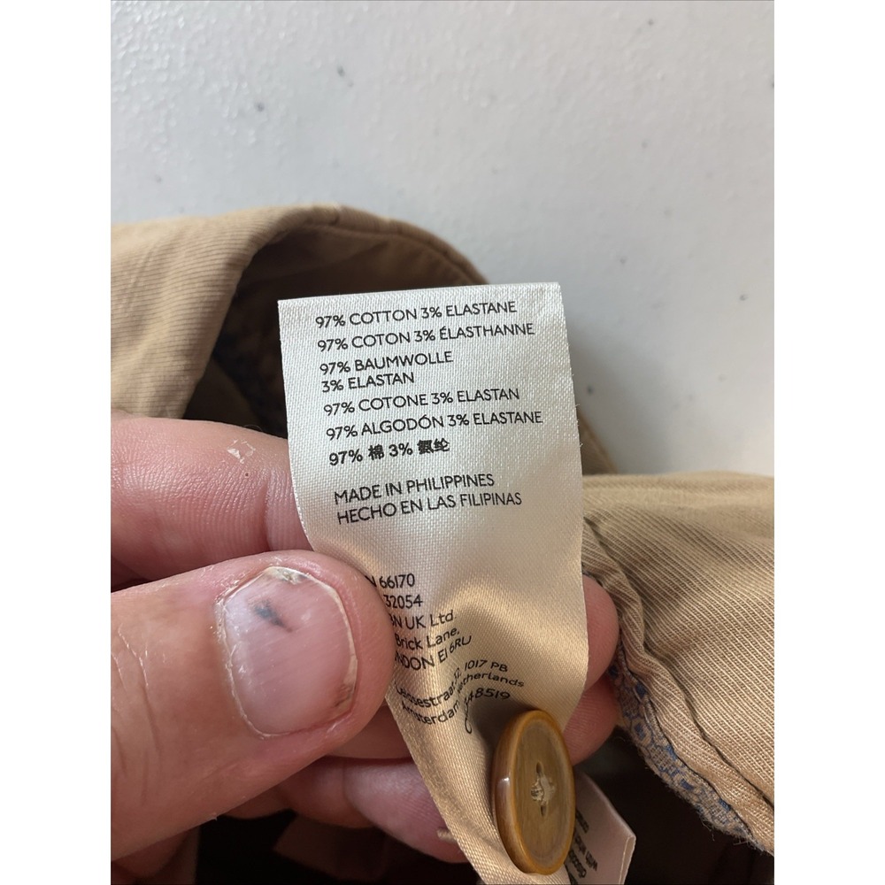 Maeve by Anthropologie Wide-Leg Pleated Pants in Khaki Tan Cotton Sz 4 Casual - Picture 5 of 10